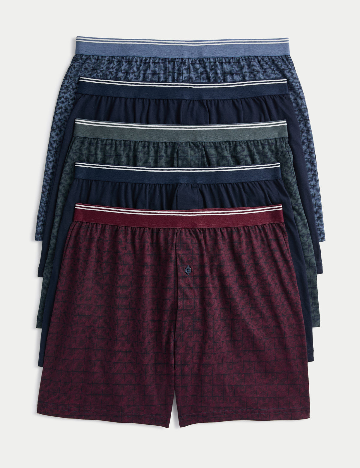 Pack de 5 boxers diseño azulejos