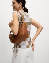 Top de rayas con fruncido lateral