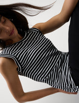 Top de rayas con fruncido lateral