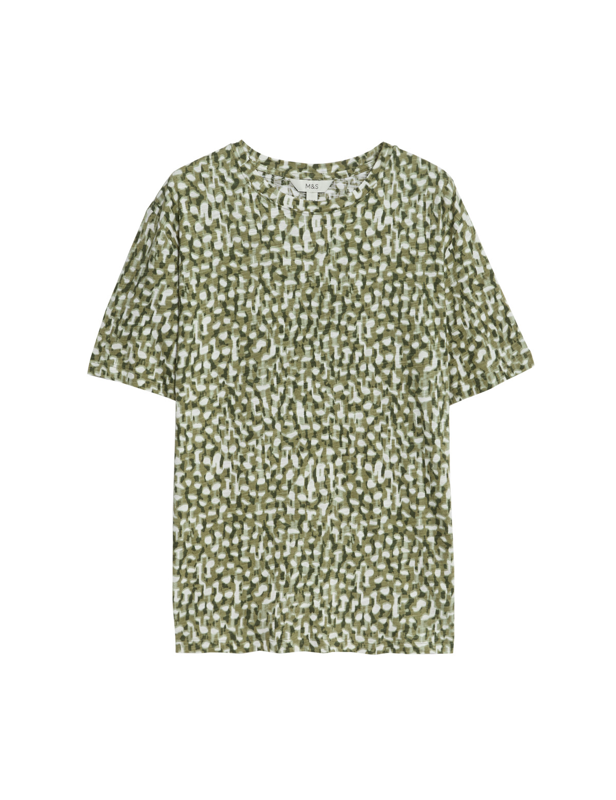 Camiseta básica de manga corta y escorte pico de corte relax