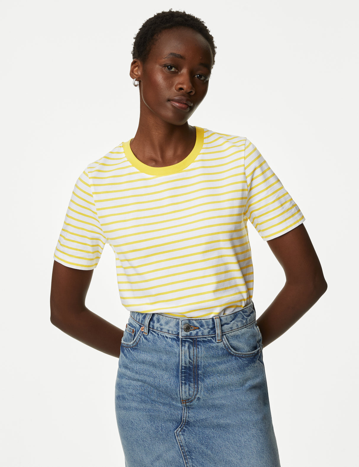 Camiseta rayas de manga corta