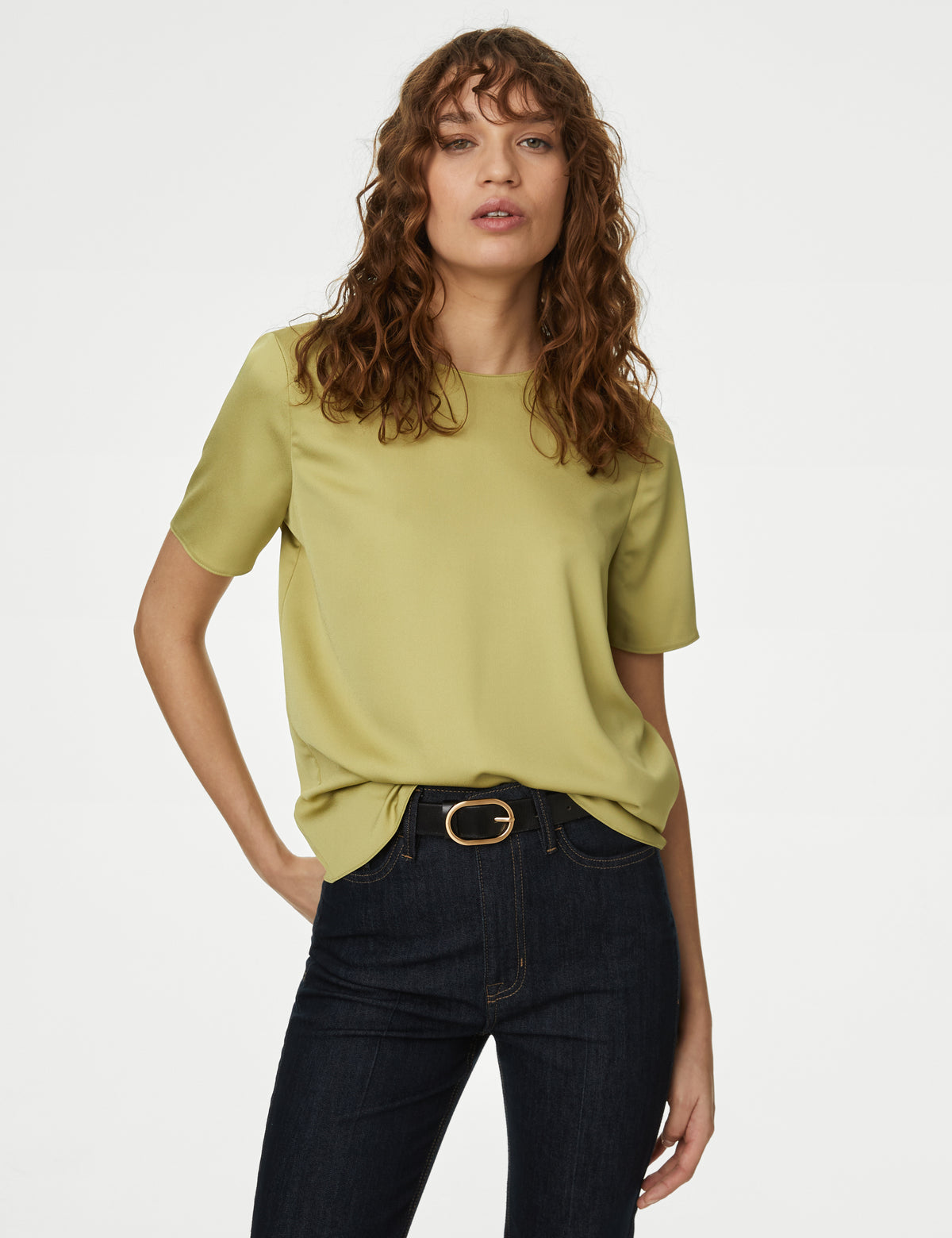 Blusa básica de manga corta