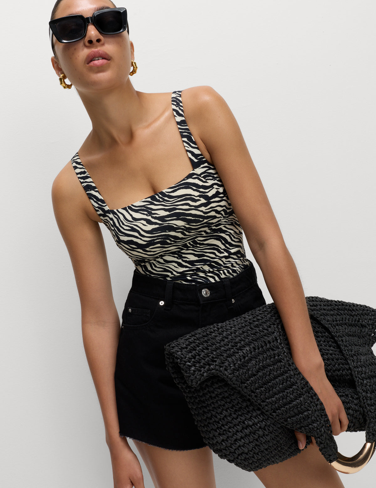 Tankini con diseño Cebra