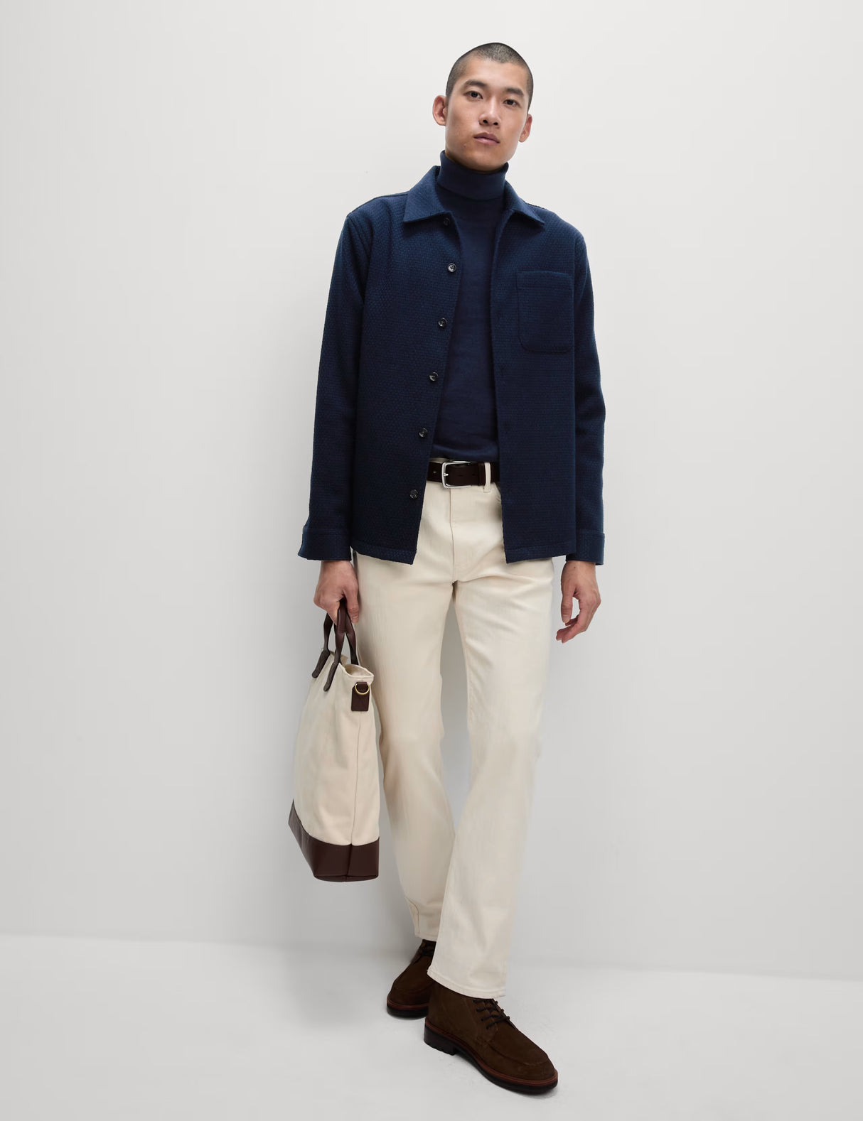 Pantalón elástico de corte recto