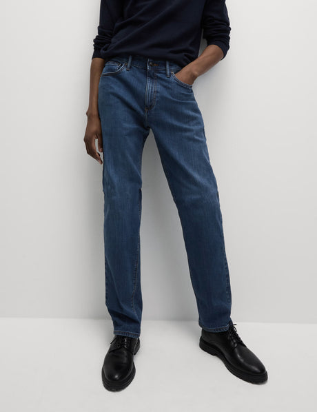 Pantalón elástico de corte recto