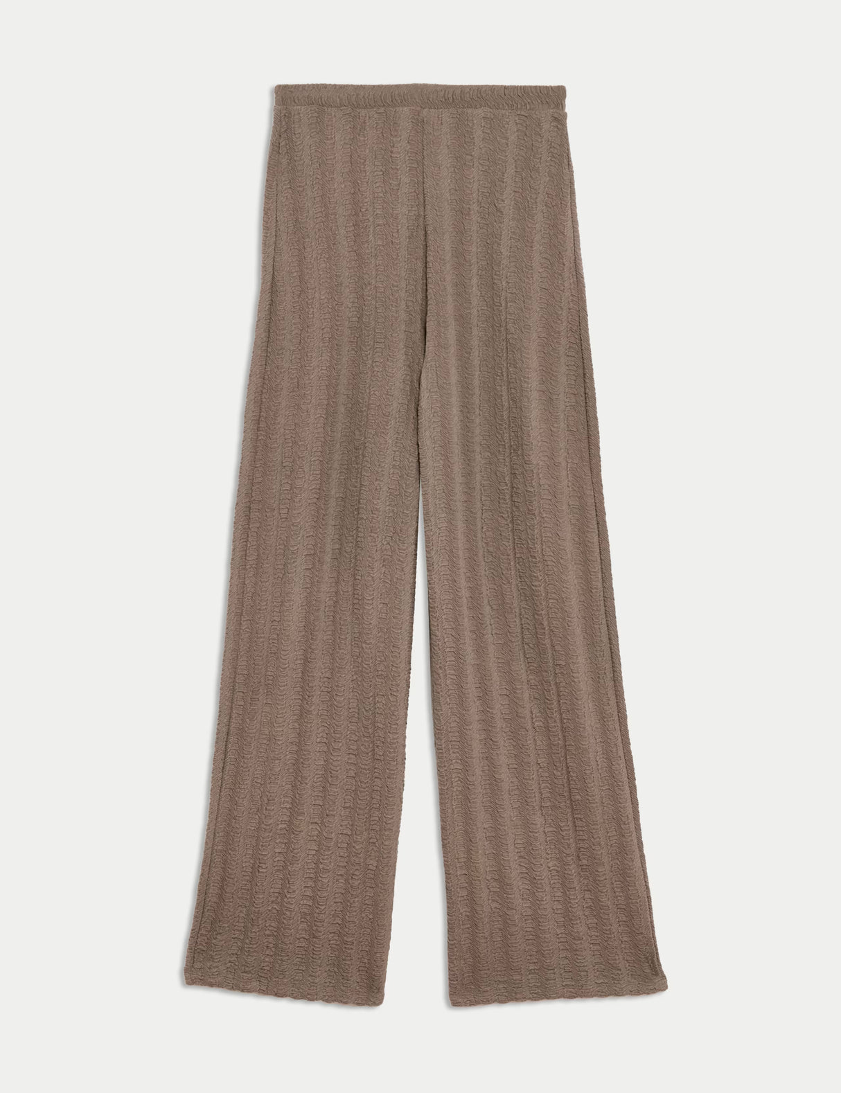 Pantalón de punto con textura de corte ancho