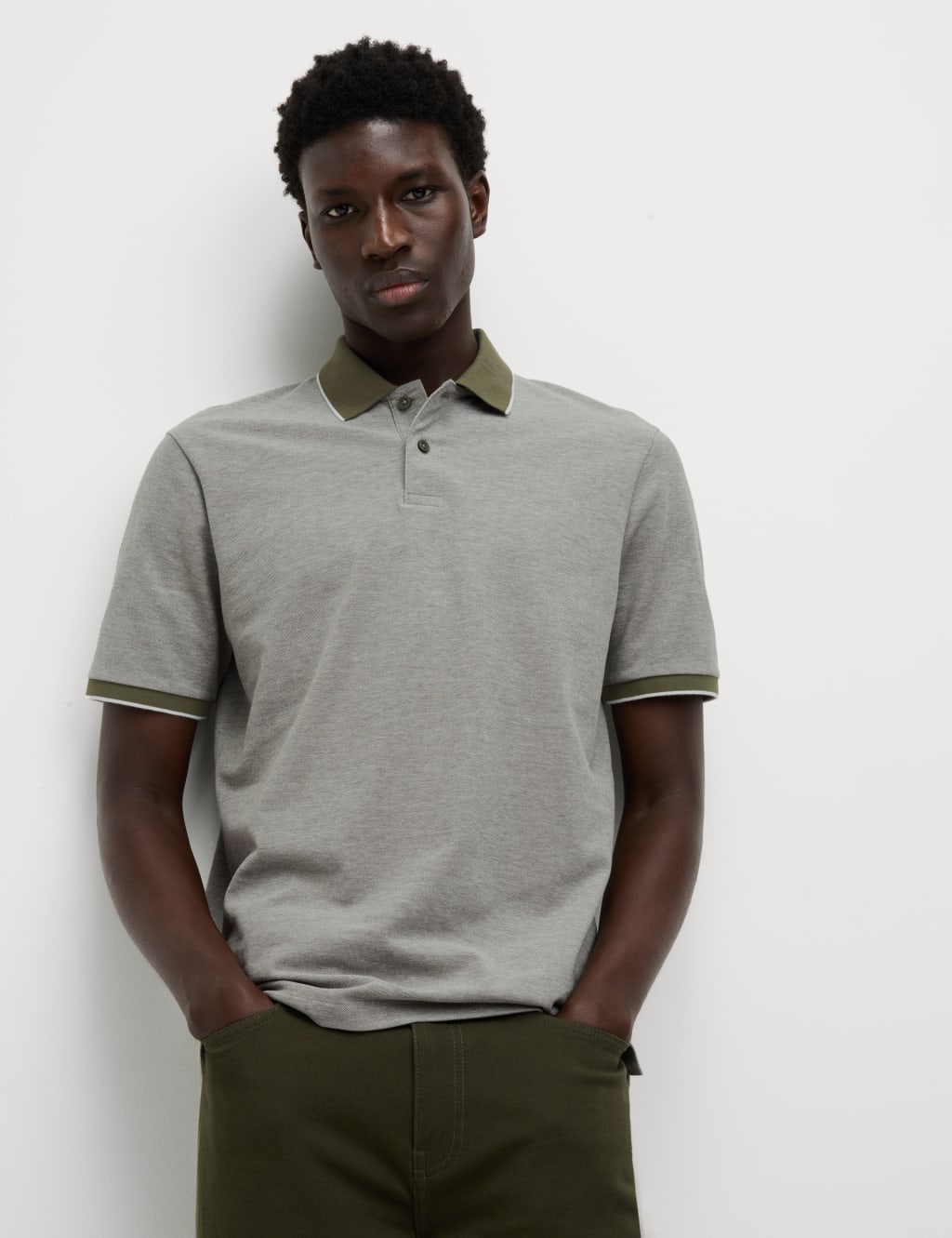 Polo liso de manga corta