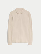 Polo de manga larga liso