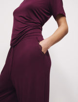 Pijama de manga corta con detalle de encaje