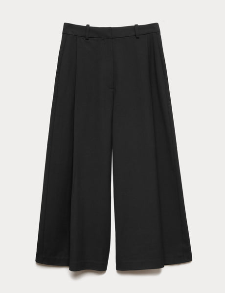 Pantalón de tela de estilo culotte