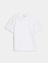 Camiseta de manga corta lisa con bolsillo