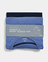 Pijama corto de punto liso