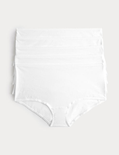 Pack x5 bragas altas lisas