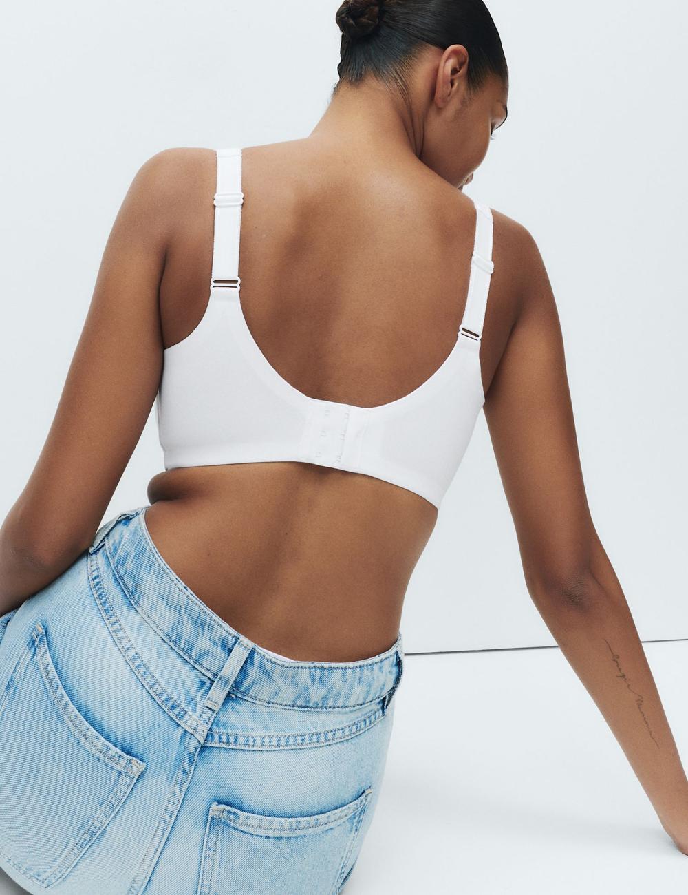 Sujetador sin aro de algodón sujeción total