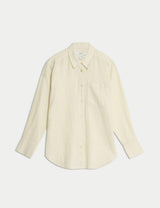 Blusa de lino de manga larga