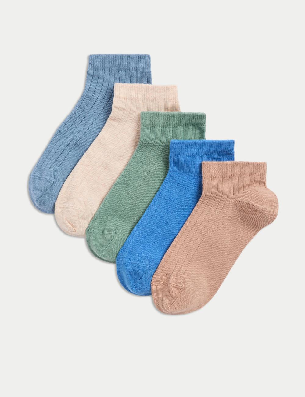 Pack de 5 pares de calcetines trainers con canalé