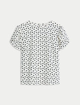 Blusa diseño de manga corta abullonada