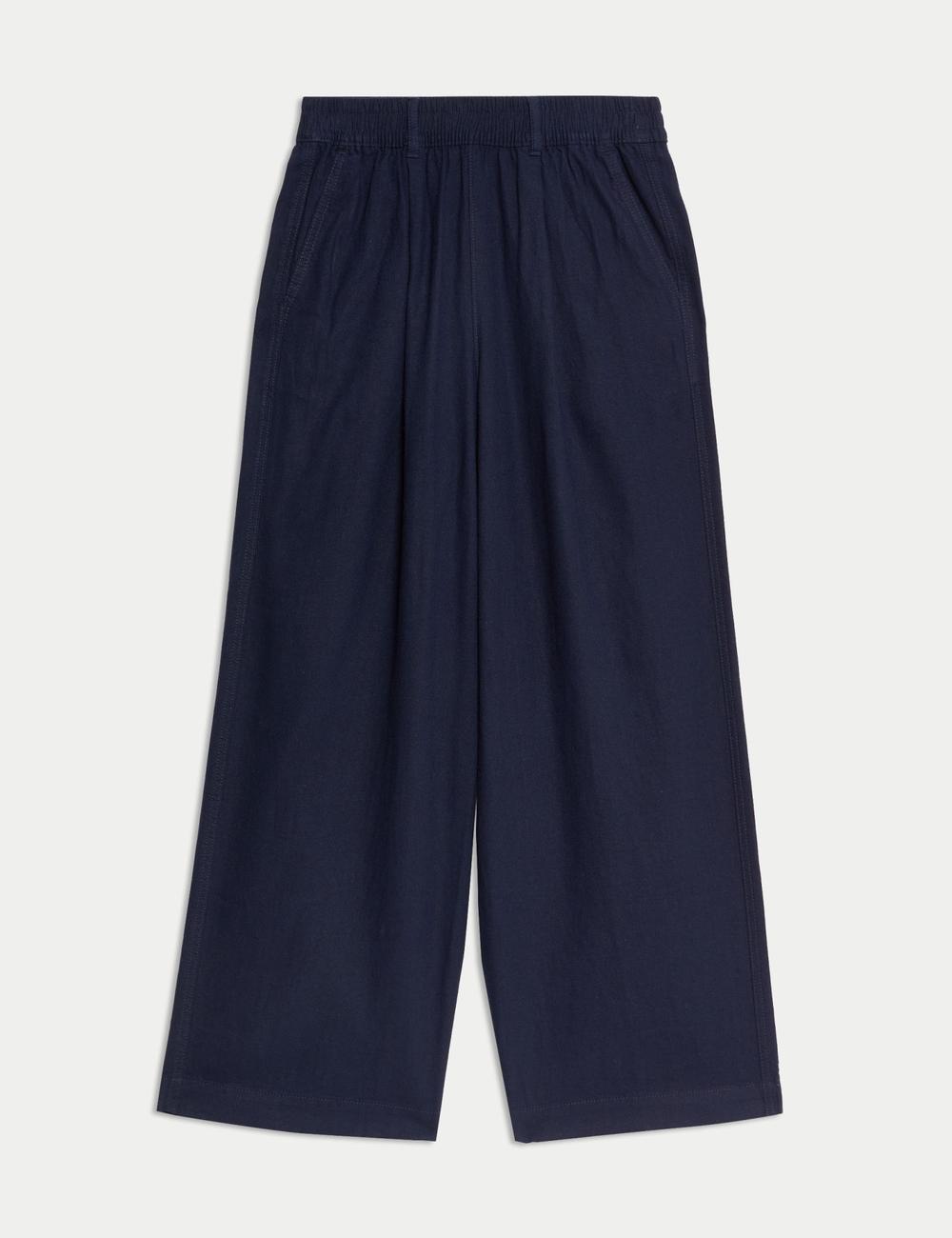 Pantalón pescador de lino viscosa