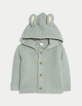 Cárdigan de bebé con capucha