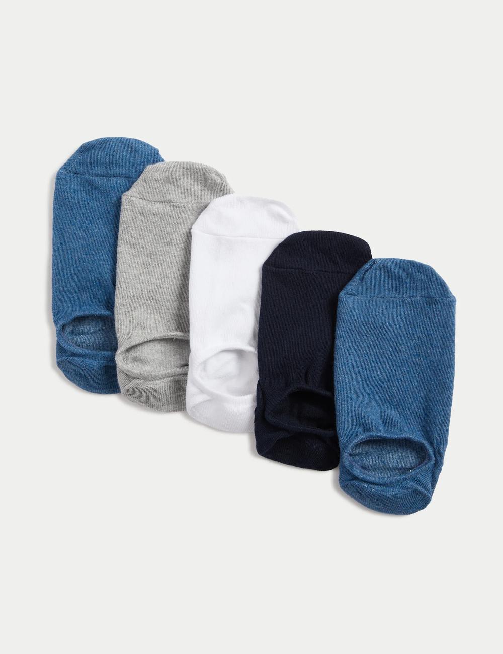 Pack de 5 pares de calcetines invisibles lisos