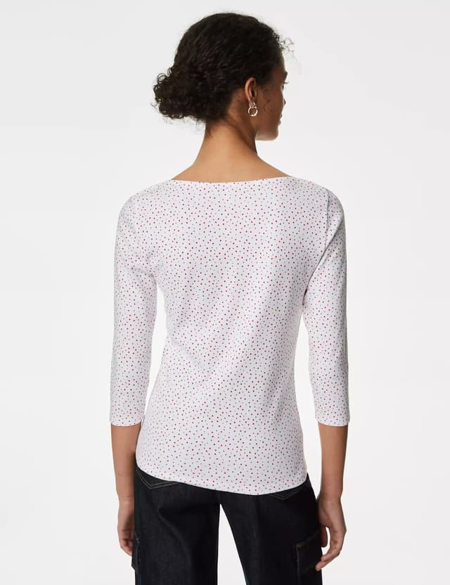 Camiseta de manga semilarga estampada