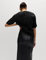 Top de manga corta con estampado en relieve