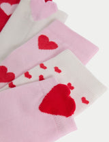 Pack de 5 pares de calcetines diseño de corazones