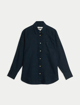 Blusa de lino de manga larga