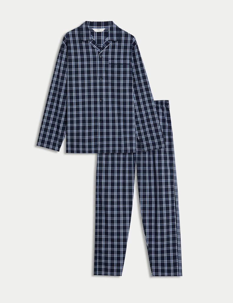 Pijama clásico de algodón a cuadros