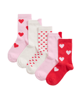 Pack de 5 pares de calcetines diseño de corazones