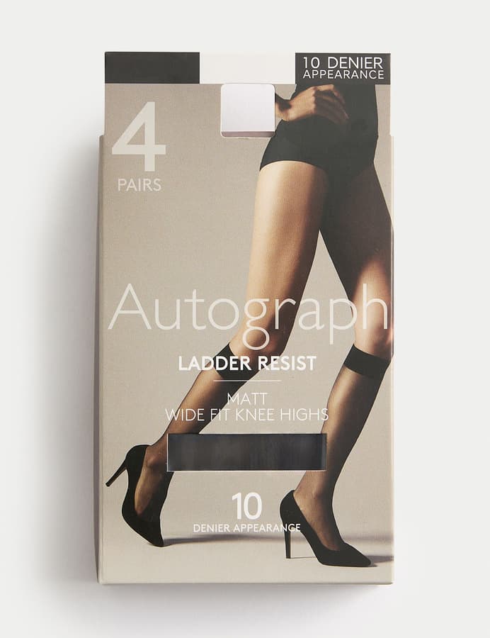 Pack 4 medias a la rodilla 10 Denier