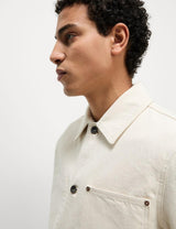 Chaqueta vaquera de algodón con bolsillos