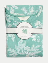 Pijama de diseño con  manga corta y pantalón pesquero FP