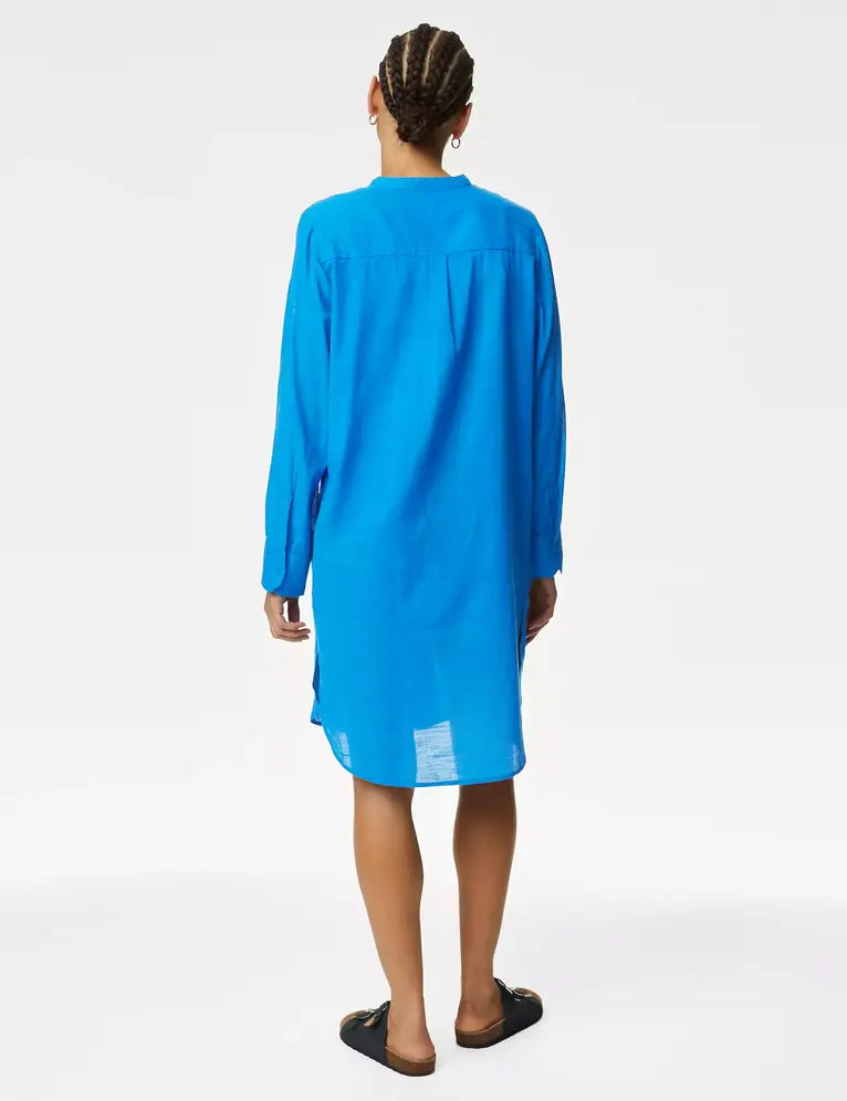 Vestido de playa camisero