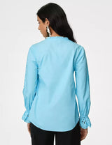 Blusa mangas largas bordadas