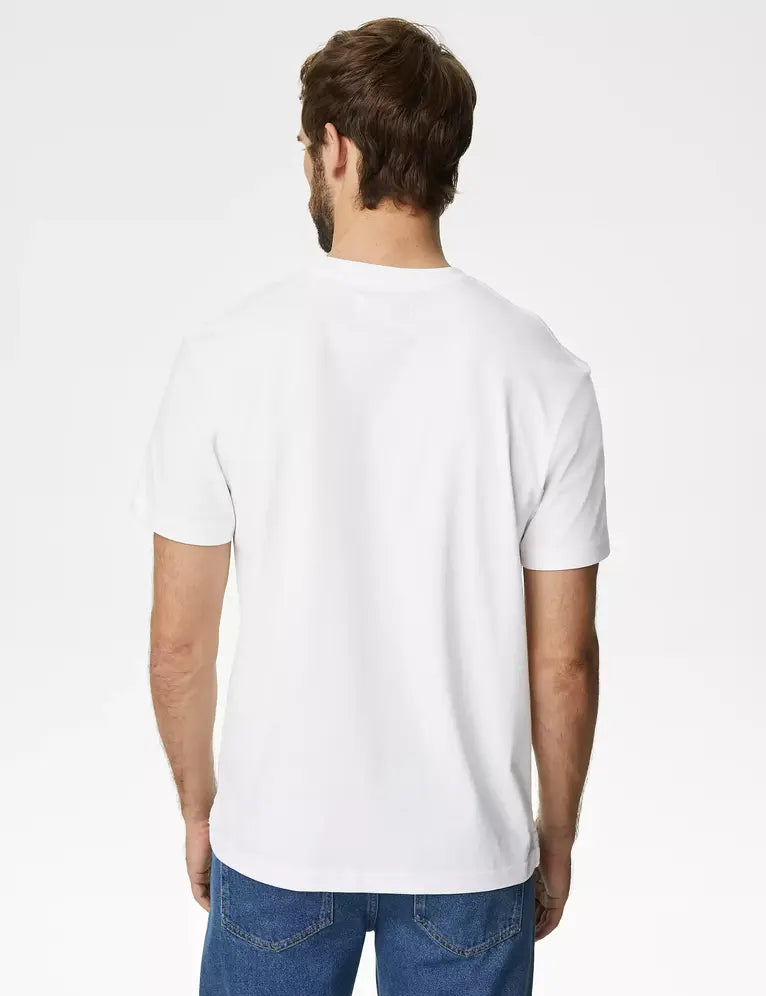 Camiseta de manga corta lisa con bolsillo