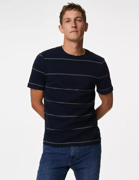 Camiseta de manga corta a rayas