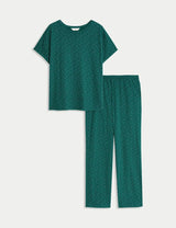 Pijama de manga corta estampado flat pack