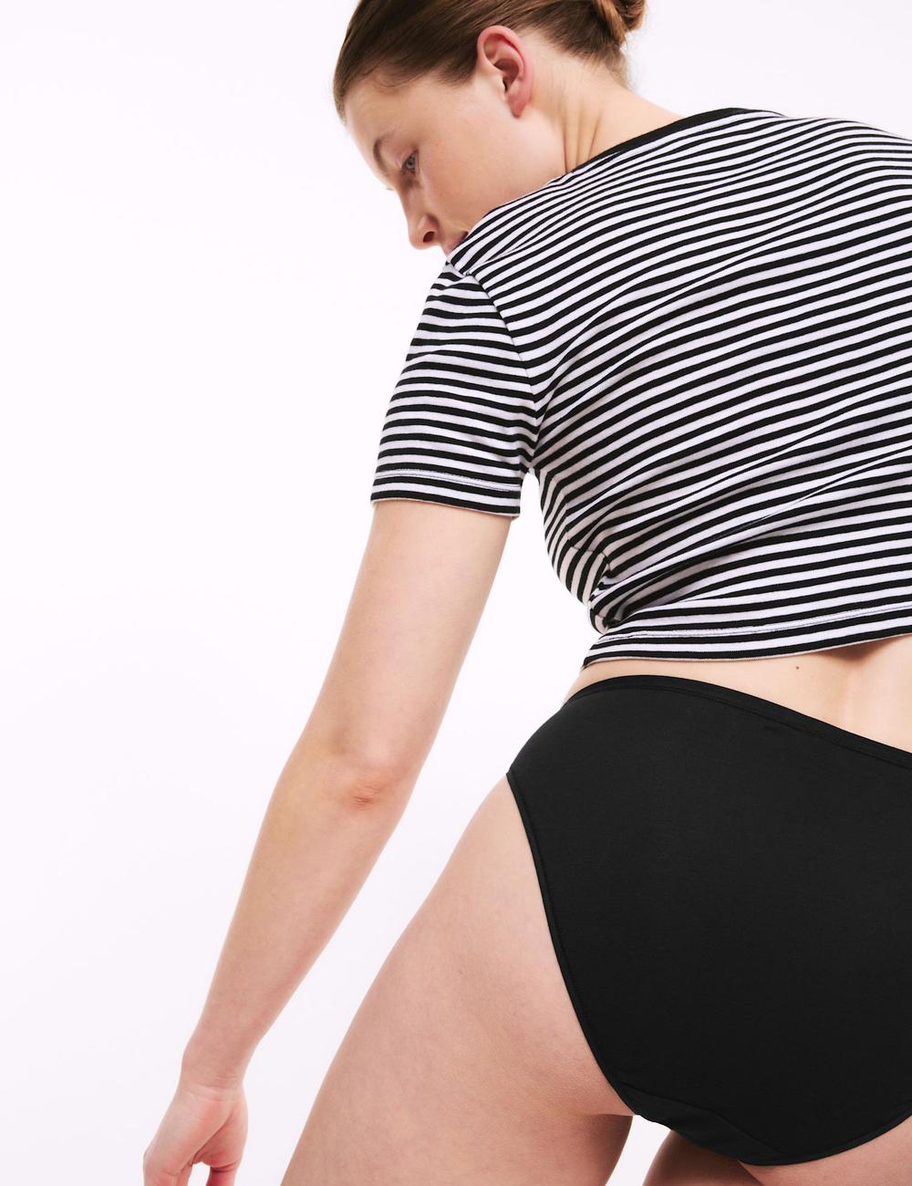 Pack x5 bragas altas algodón modal