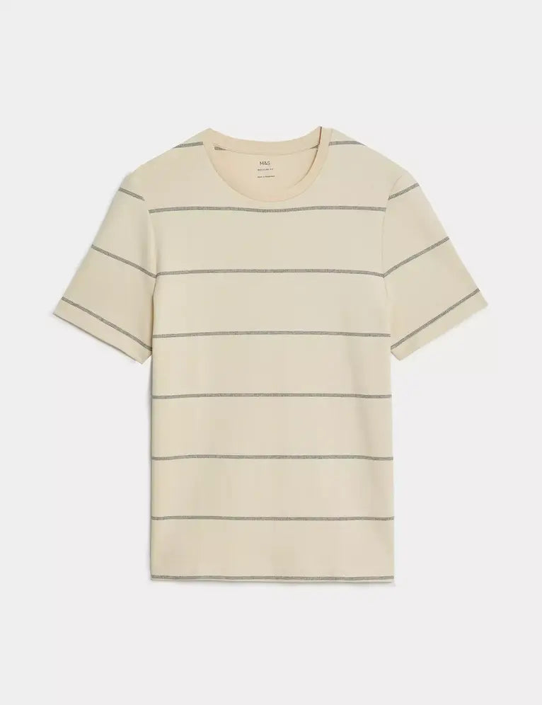 Camiseta de manga corta a rayas