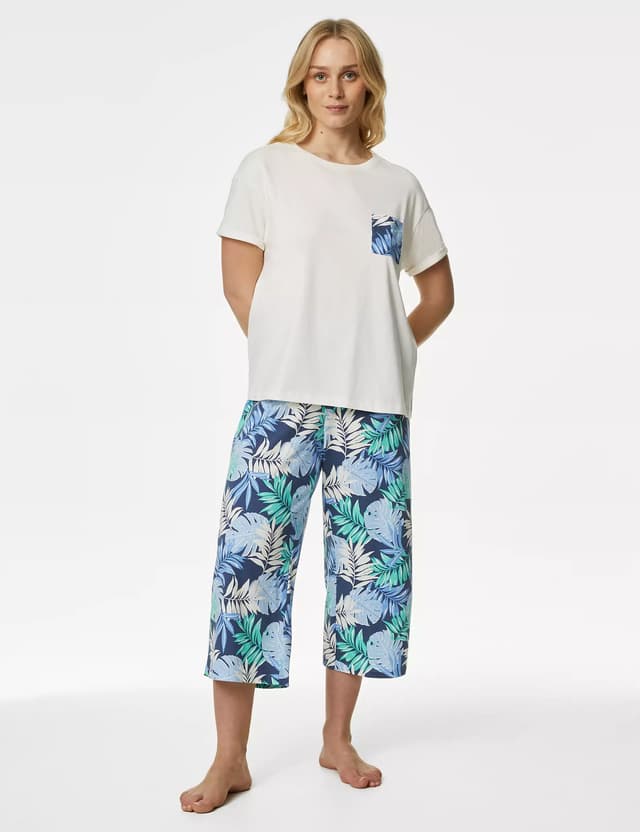Pijama de largo pescador con manga corta