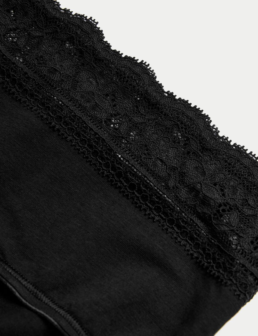 Pack x5 bragas altas detalle encaje