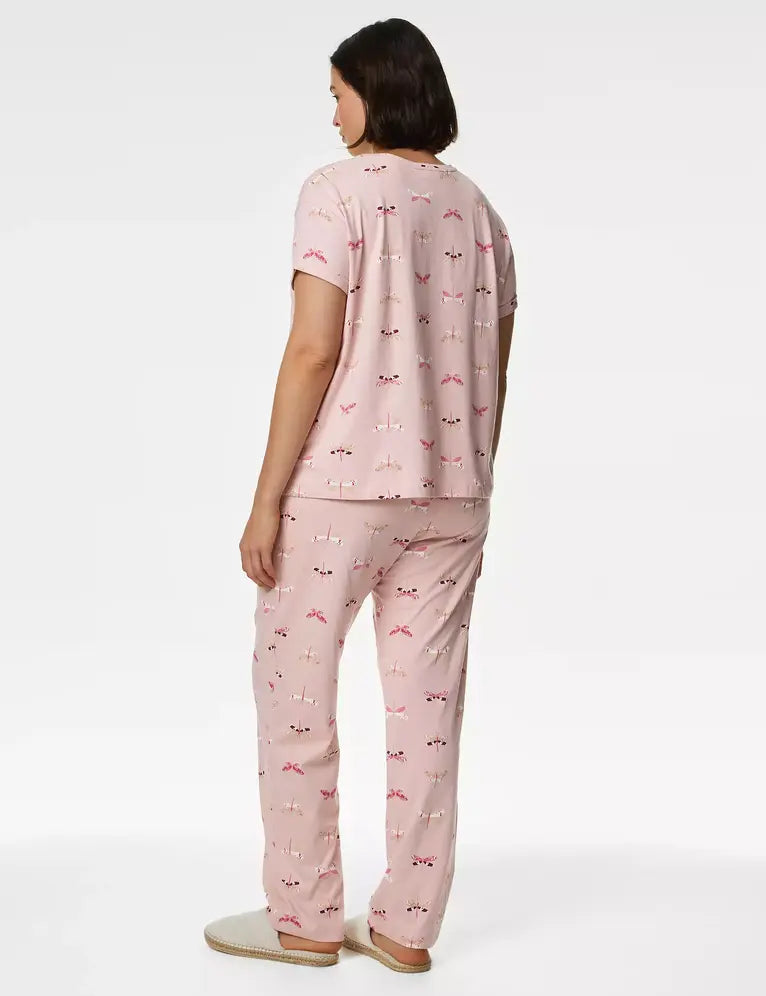 FP Pijama manga corta diseño libélulas