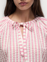 Blusa de rayas de manga corta