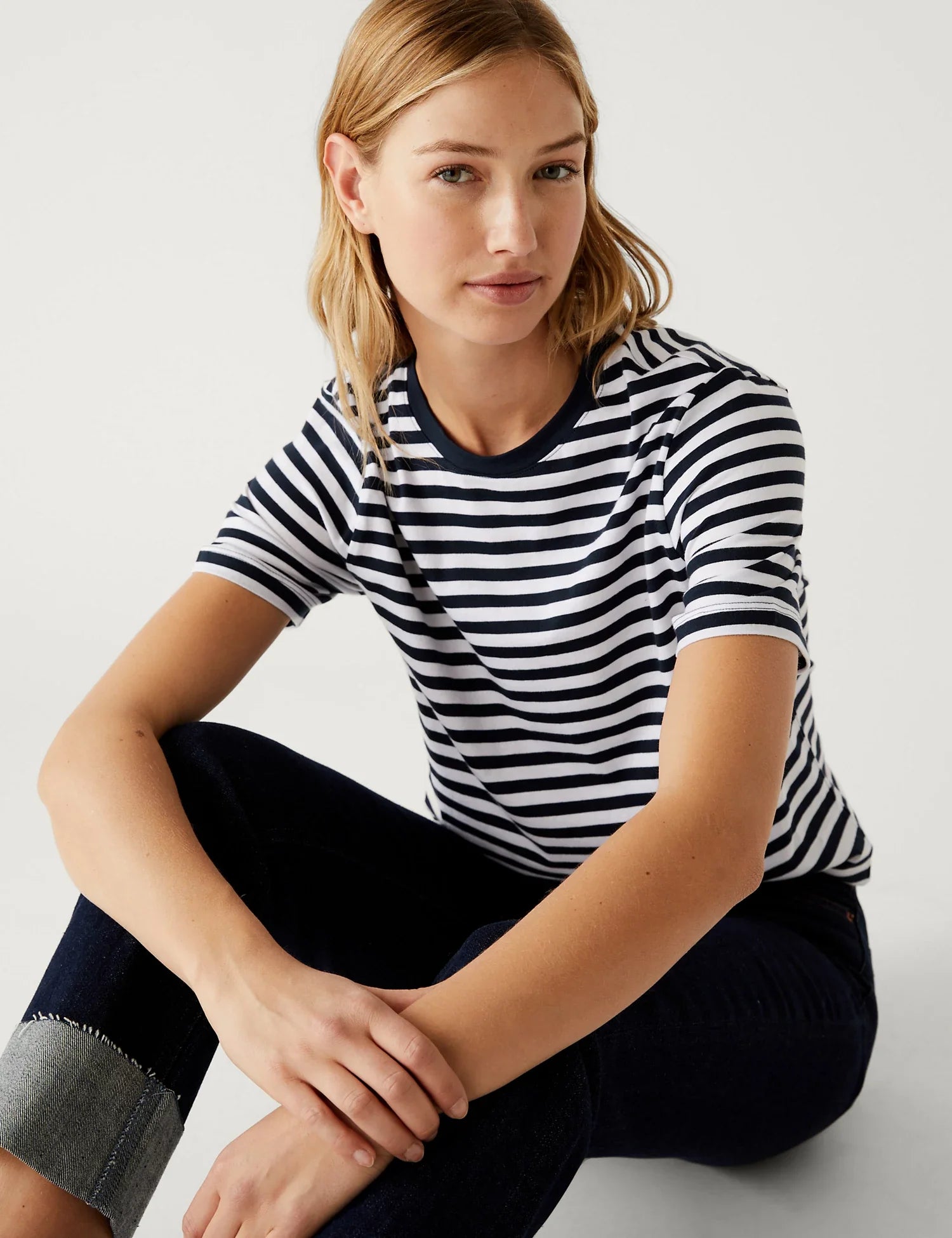 Camiseta rayas de manga corta