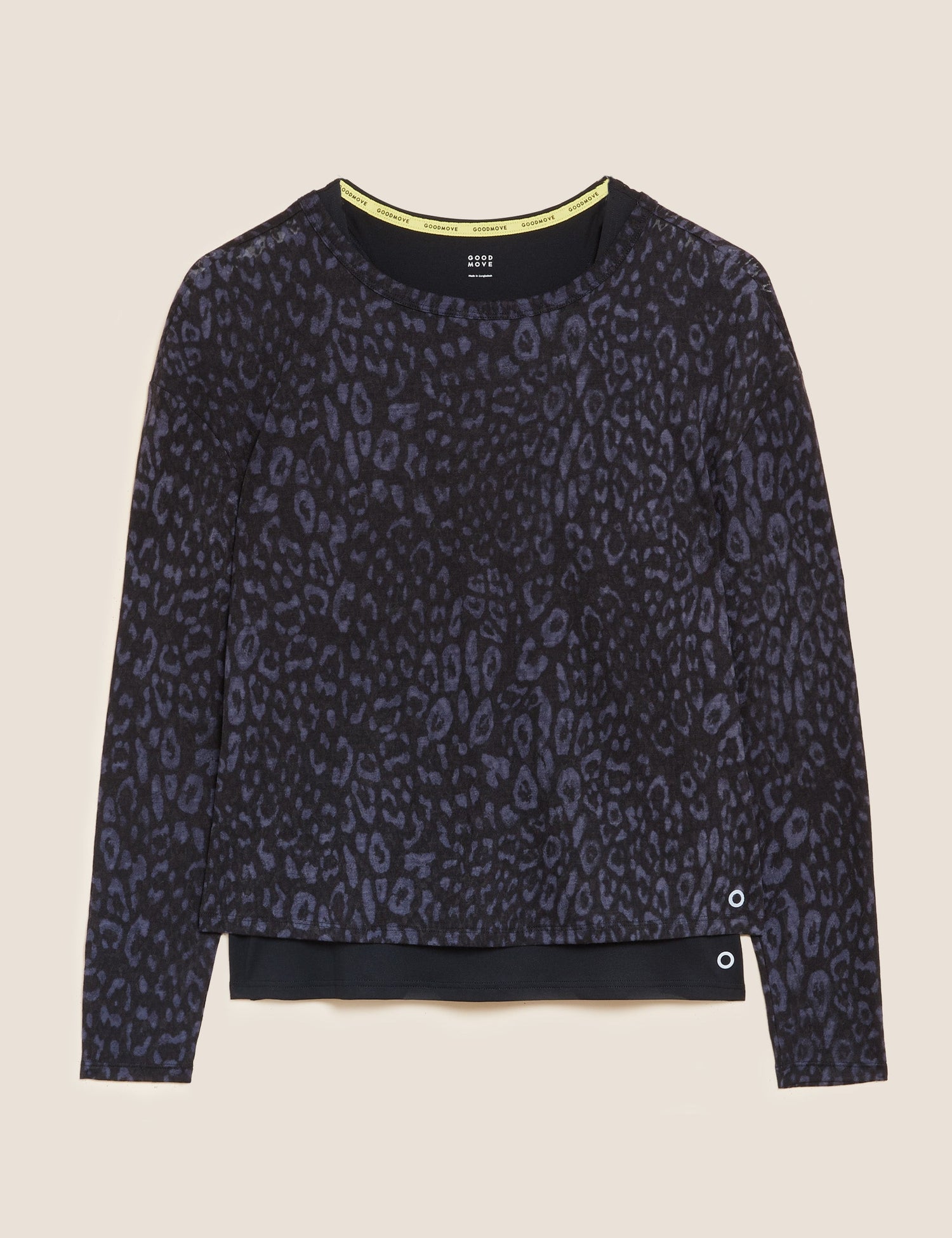 Top de manga larga efecto 2 en 1