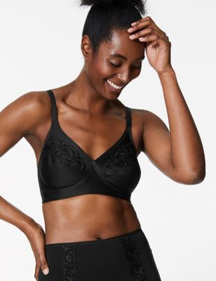 Sujetador sin aro bordado