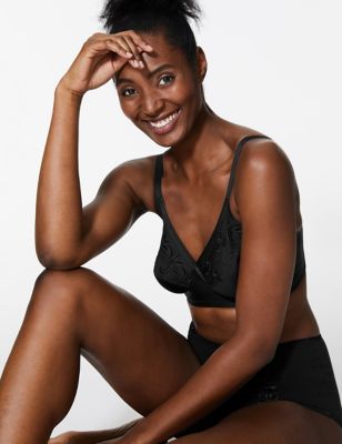 Sujetador sin aro bordado