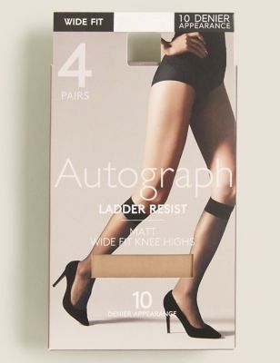 Pack 4 medias a la rodilla 10 Denier