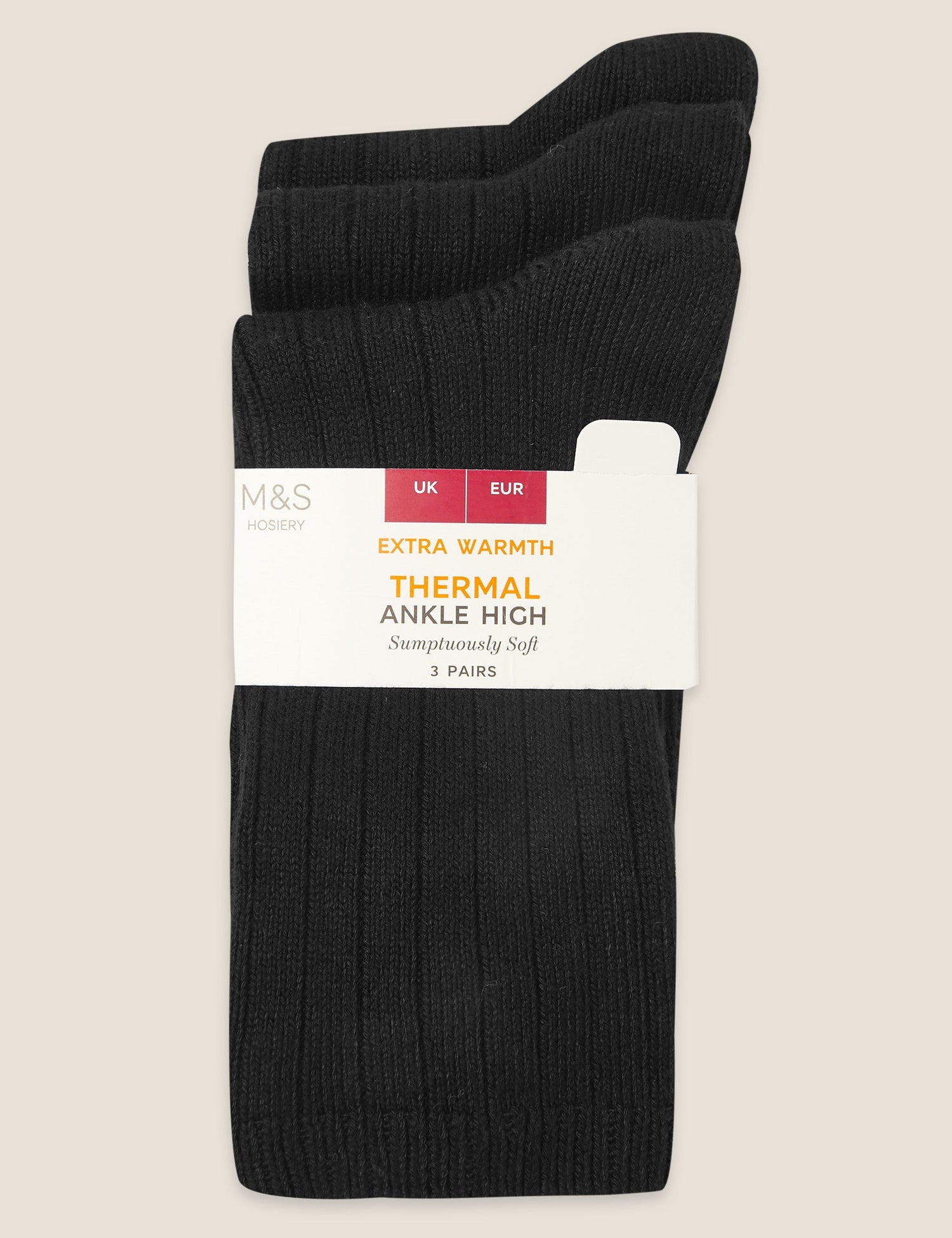 Pack 3 calcetines térmicos lisos